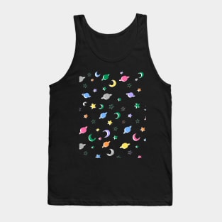 Multi Colour, Space Stars Pattern Tank Top